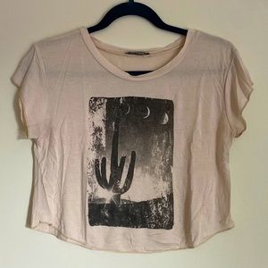 Desert print boxy crop top